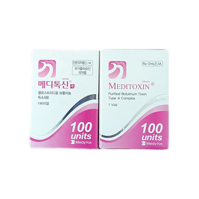 2,5 ml Usuwanie zmarszczek Zastrzyki z toksyny botulinowej Meditoxin Toksyna botulinowa typu A 100 jednostek