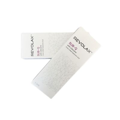 Wypełniacz skórny Revolax z kwasem hialuronowym dla naturalnie wyglądających rezultatów i 2-letnim okresem przydatności do spożycia, utrzymujący się 6-12 miesięcy