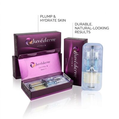 Gel Juvederm Dermal Filler produkt przeciwzmarszczkowy zaprojektowany do wygładzania zmarszczek i poprawy konturów twarzy dla profesjonalistów
