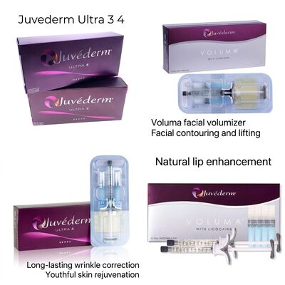 Do 12-18 miesięcy Juvederm Dermal Filler 1 ml 2 strzykawki Wysyłka DHL UPS FEDEX Długotrwałe rozwiązanie do poprawy wyglądu twarzy