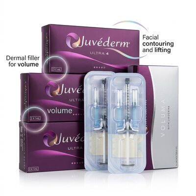 Do 12-18 miesięcy Juvederm Dermal Filler 1 ml 2 strzykawki Wysyłka DHL UPS FEDEX Długotrwałe rozwiązanie do poprawy wyglądu twarzy