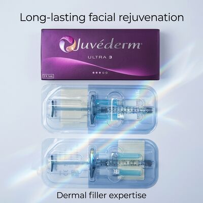 Żel Juvederm Dermal Filler 2 x 1 ml objętości głębokość podskórna do wstrzykiwań nadaje się do zastosowań medycznych kosmetycznych