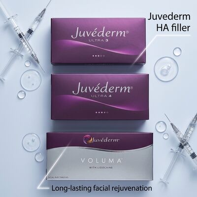 Żel Juvederm Dermal Filler 2 x 1 ml objętości głębokość podskórna do wstrzykiwań nadaje się do zastosowań medycznych kosmetycznych