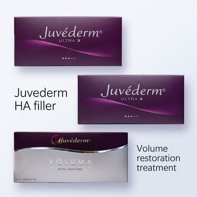 Żel Juvederm Dermal Filler 2 x 1 ml objętości głębokość podskórna do wstrzykiwań nadaje się do zastosowań medycznych kosmetycznych