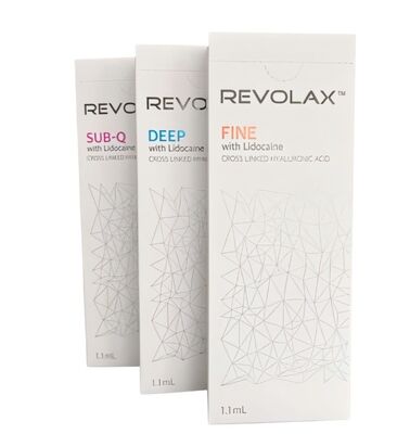 Wyroby do wypełniania skóry Revolax Dermal Filler Fine Deep Sub-Q Injectable Formula for Facial Line Reduction and Volume Restoration