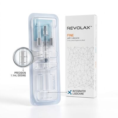 Revolax Deep Temple Filler Monofazyczny Filler Hyaluronic Acid Dermal Filler 1.1 ml do odbudowy próżni czasowej