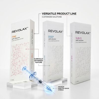 Revolax Sub- Q pełny wypełniacz twarzy Hyaluronic Acid Dermal Filler Monofazyczny 1, 1 ml do odbudowy objętości twarzy