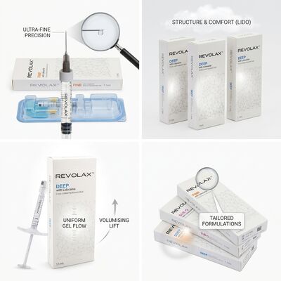 Revolax głęboki wypełniacz zębów nosa i jamy ustnej, monofazowy wypełniacz skóry z kwasem hialuronowym z połączeniem krzyżowym, 1, 1 ml, 24 mg/ ml