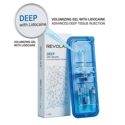 Revolax Deep wypełniacz linii marionetek jednofazowy kwas hialuronowy wypełniacz skórny 1,1 ml do korekcji kącików ust