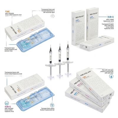 Revolax Fine Wypełniacz Czoła Jednofazowy Kwas Hialuronowy Wypełniacz Skórny 1.1ml do Korekcji Linii Czoła