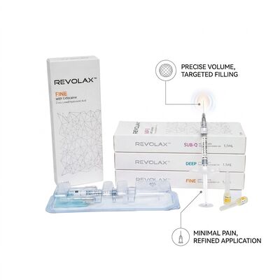Revolax Sub- Q Chin Filler Monofazyczny, Związany krzyżowo kwas hialuronowy, Filler skórny 1,1 ml do powiększania podbródka