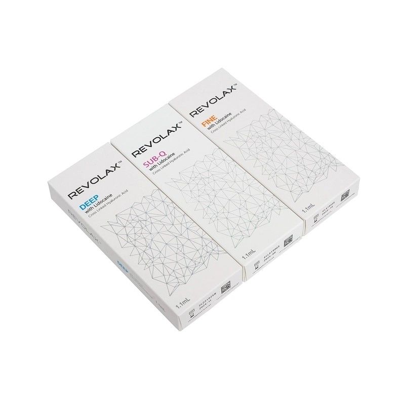 Revolax 1,1ml Wypełniacz skórny z kwasem hialuronowym Fine Deep Subq do wygładzania i wypełniania