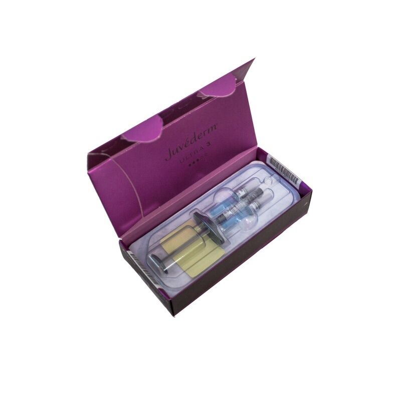 Wypełniacz skórny Juvederm z kwasem hialuronowym zaprojektowany w celu poprawy elastyczności skóry i redukcji oznak starzenia się twarzy