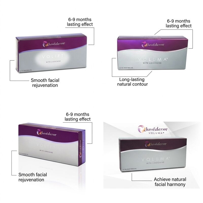 Do 12-18 miesięcy Juvederm Dermal Filler 1 ml 2 strzykawki Wysyłka DHL UPS FEDEX Długotrwałe rozwiązanie do poprawy wyglądu twarzy