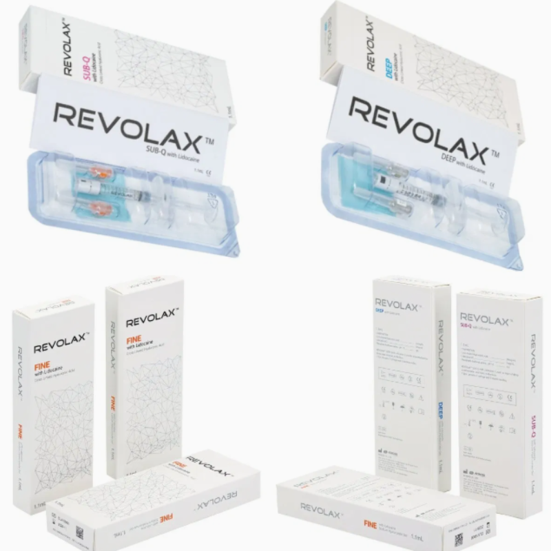 Wstrzyknięcie głębokiego Sub-Q Revolax Dermal Filler głębokość średnia do głębokiej skóry do przywrócenia objętości twarzy i zmniejszenia zmarszczek